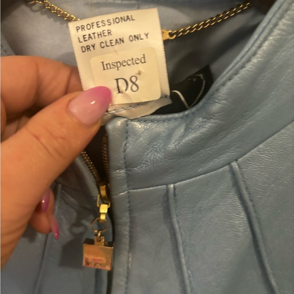 St. John sport leather bomber jacket  worn once - Picture 3 of 12